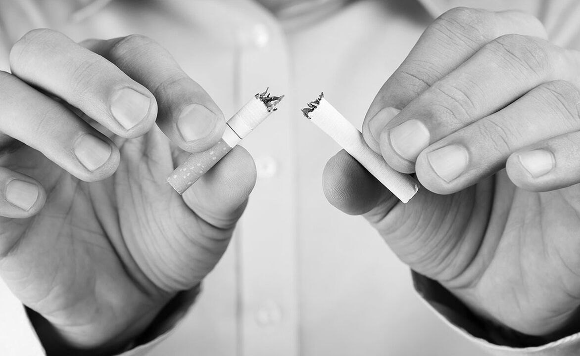 Pagdumili sa pagpanigarilyo sa prostatitis
